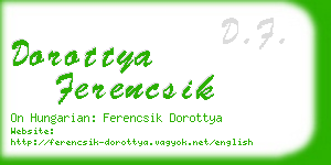 dorottya ferencsik business card